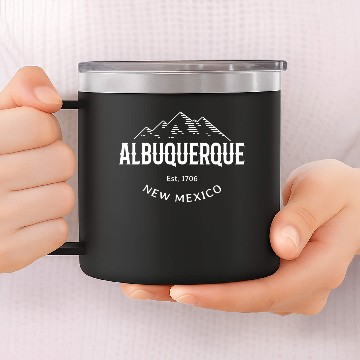 Discover Retro Cool Albuquerque New Mexico 14oz Stainless Steel Tumblers