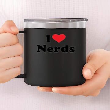 Discover Cute I Love Nerds 14oz Stainless Steel Tumblers
