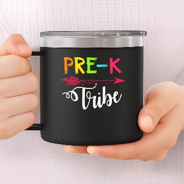Discover Team Pre K Teacher Tribe Back To School 14oz Stainless Steel Tumblers