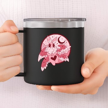 Discover Rosy Maple Mothman 14oz Stainless Steel Tumblers