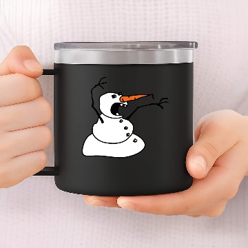 Discover Angry Snowman 14oz Stainless Steel Tumblers