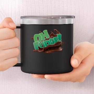 Discover Oh Fudge retro 14oz Stainless Steel Tumblers