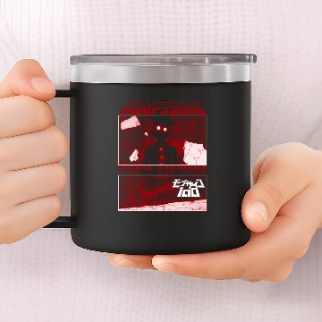 Discover Mob Psycho 100 Black Red Panels 14oz Stainless Steel Tumblers