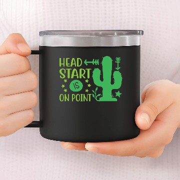 Discover Head Start Is On Point 14oz Stainless Steel Tumblers