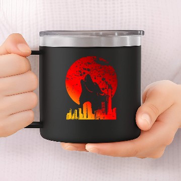 Discover Blood Moon | Red Moon | Twilight Lunar Eclipse 14oz Stainless Steel Tumblers
