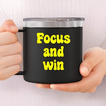 Discover Focus and Win 14oz Stainless Steel Tumblers