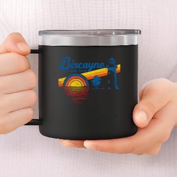 Discover Biscayne National Park 80's 14oz Stainless Steel Tumblers