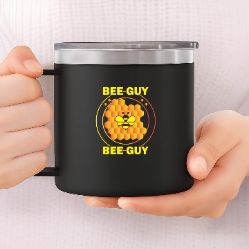 Discover The Bee Guy Honeybee Bumblebee 14oz Stainless Steel Tumblers