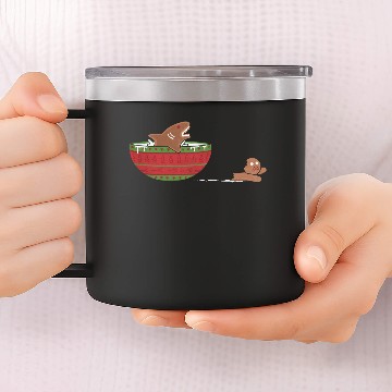 Discover Gingerbread Jaws cute 14oz Stainless Steel Tumblers