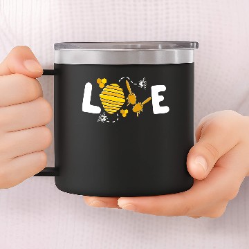 Discover Save The Bees Bumblebee Love Bees 14oz Stainless Steel Tumblers