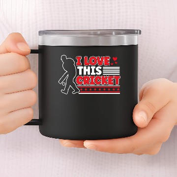 Discover I love this cricket red aesthetic 14oz Stainless Steel Tumblers