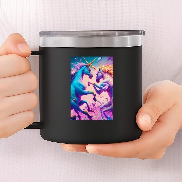 Discover Unicorns in candyland 14oz Stainless Steel Tumblers
