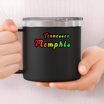 Discover Memphis Tennessee rainbow design 14oz Stainless Steel Tumblers