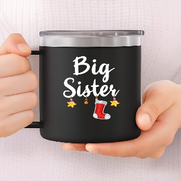 Discover Cute Big Sister Christmas 14oz Stainless Steel Tumblers