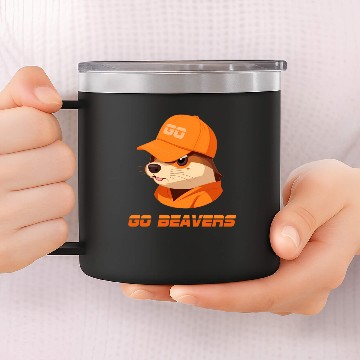 Discover Go beavers, Oregon state beavers 14oz Stainless Steel Tumblers
