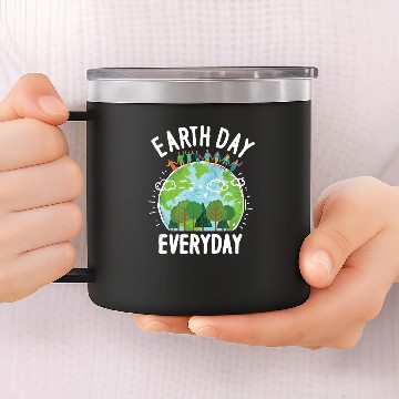 Discover Earth Day Everyday Environmental Awareness 14oz Stainless Steel Tumblers