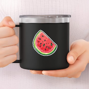 Discover Watermelon Slice - Juicy Delights 14oz Stainless Steel Tumblers