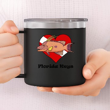 Discover Florida Keys Hogfish 14oz Stainless Steel Tumblers