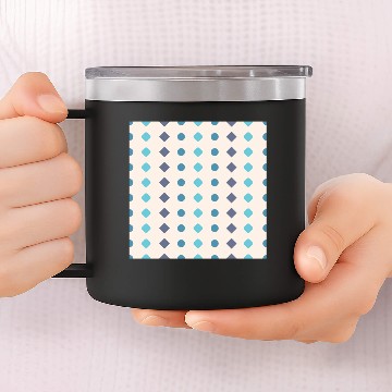 Discover Blue Gray Polka Dots Pattern Design 14oz Stainless Steel Tumblers