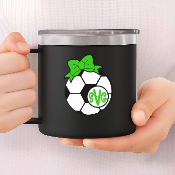 Discover Soccer Monogram 14oz Stainless Steel Tumblers