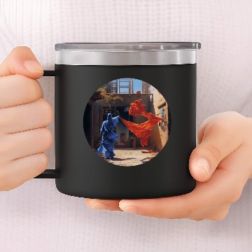 Discover Black Magic Apprentice - Surreal painting 14oz Stainless Steel Tumblers