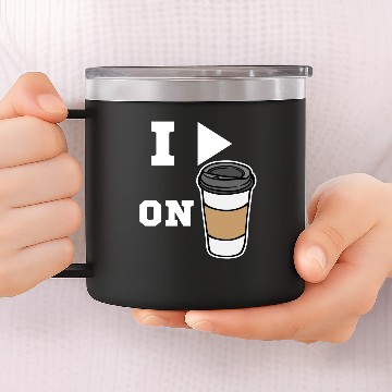 Discover I Run On Coffee 14oz Stainless Steel Tumblers