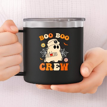 Discover Boo Boo Crew Nurse Funny Ghost 14oz Stainless Steel Tumblers