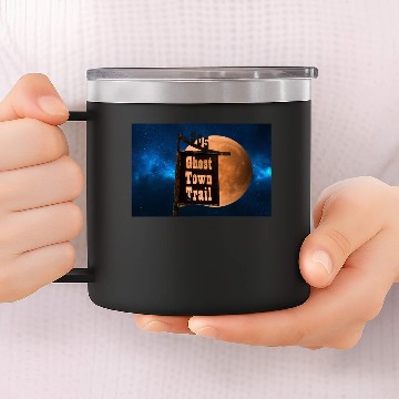 Discover Full Moon On Ghost Town Trail 14oz Stainless Steel Tumblers