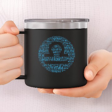Discover Libra Word Cloud 14oz Stainless Steel Tumblers