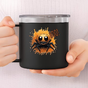 Discover Halloween cute scary spider. Spider Power 14oz Stainless Steel Tumblers