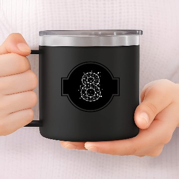 Discover Space Number 8 14oz Stainless Steel Tumblers