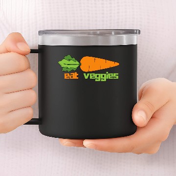 Discover Gift For Vegan, Eat Your Veggies 14oz Stainless Steel Tumblers
