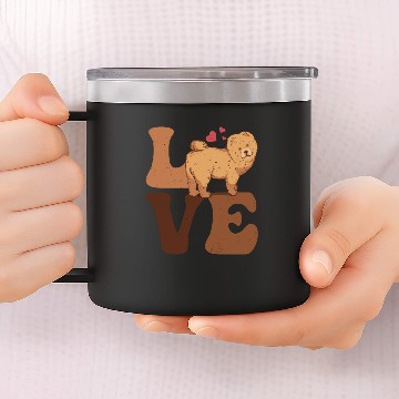 Discover Chow Chow Dog LOVE 14oz Stainless Steel Tumblers
