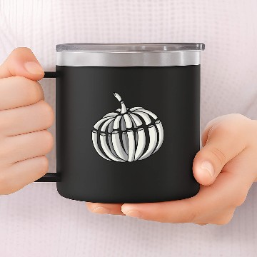 Discover pumpkin halloween skeleton 14oz Stainless Steel Tumblers