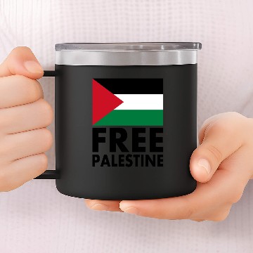 Discover Free palestine 14oz Stainless Steel Tumblers