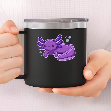 Discover Lavender Axolotl Design for Axolotl Lovers 14oz Stainless Steel Tumblers