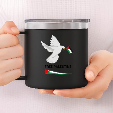 Discover Free Palestine 14oz Stainless Steel Tumblers