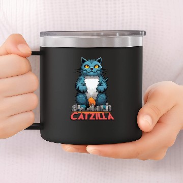 Discover Catzilla 14oz Stainless Steel Tumblers