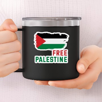 Discover Free palestine 14oz Stainless Steel Tumblers