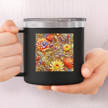 Discover Impressionist Blossoms Tapestry 14oz Stainless Steel Tumblers