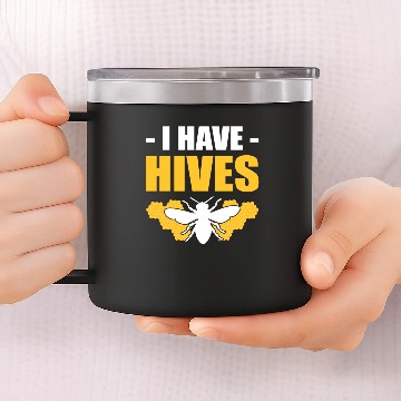 Discover Honey Bee Hive Beekeeper 14oz Stainless Steel Tumblers