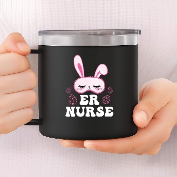 Discover Er Nurse Egg Hunter Spring Easter Day Bunny 14oz Stainless Steel Tumblers