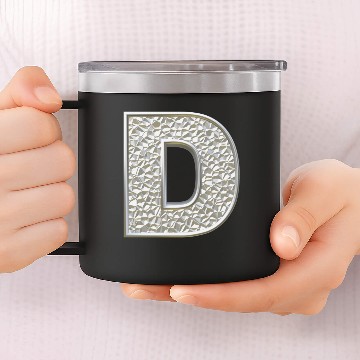 Discover D, letter, letter D, initial, initial D, monogram, 14oz Stainless Steel Tumblers