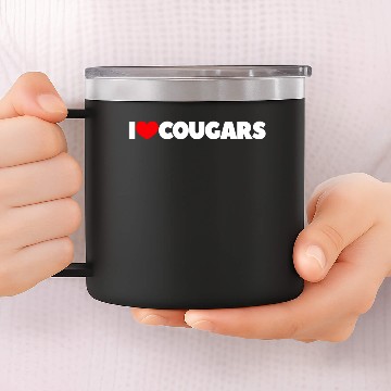 Discover I Love Heart Cougars 14oz Stainless Steel Tumblers