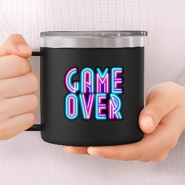 Discover Game Over 14oz Stainless Steel Tumblers