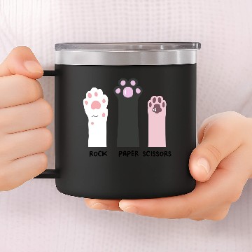Discover Rock Paper Scissors 14oz Stainless Steel Tumblers