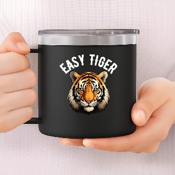Discover Easy Tiger Face 14oz Stainless Steel Tumblers