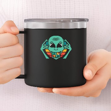 Discover Alien Extraterrestrial 14oz Stainless Steel Tumblers
