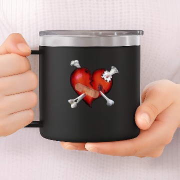 Discover sad heart 14oz Stainless Steel Tumblers