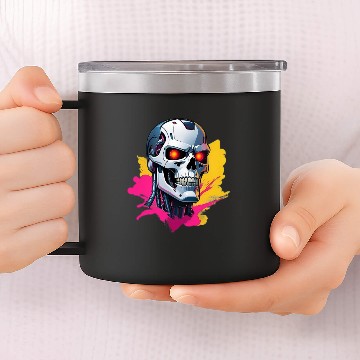 Discover Terminator Skull 14oz Stainless Steel Tumblers